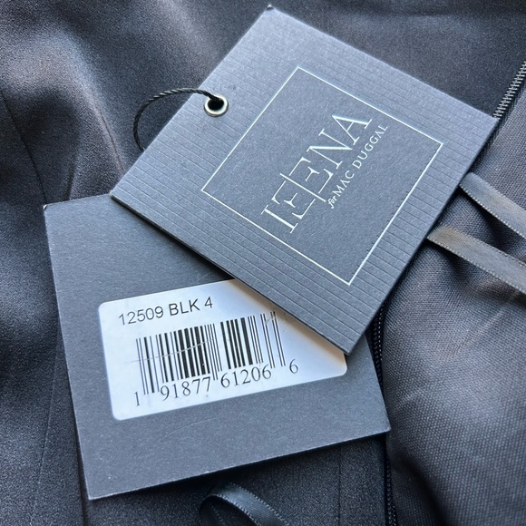 Mac Duggal One Shoulder Tie Waist Tuxedo Dress - Black - 4 - Picture 14 of 15